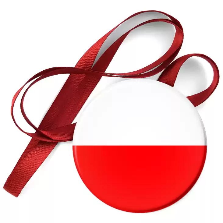przypinka medal Polska biało-czerwona flaga