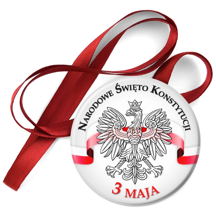 przypinka medal 3 maja Narodowe Święto Konstytucji wstęga