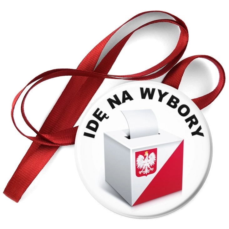 przypinka medal Idę na wybory