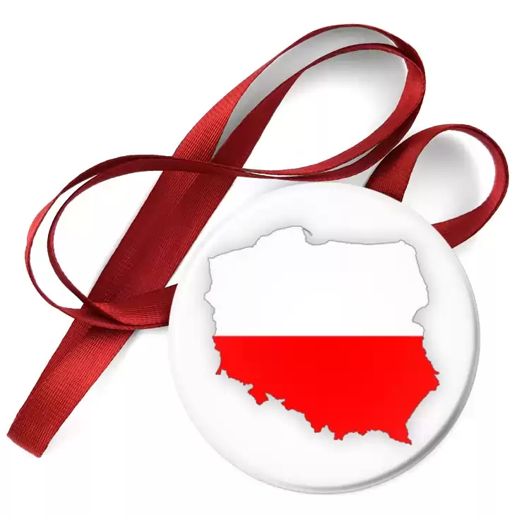 przypinka medal Mapa Polski
