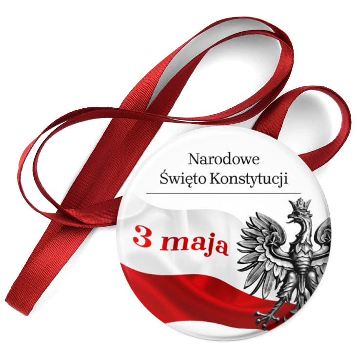 przypinka medal Narodowe Święto Konstytucji 3 maja flaga z orzełkiem