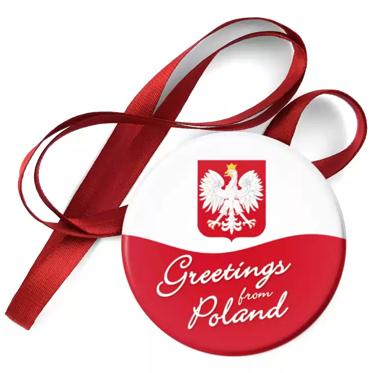 przypinka medal Greetings from Poland