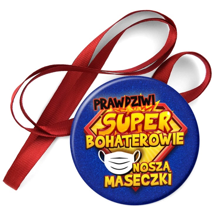 przypinka medal Bohaterowie noszą maseczki