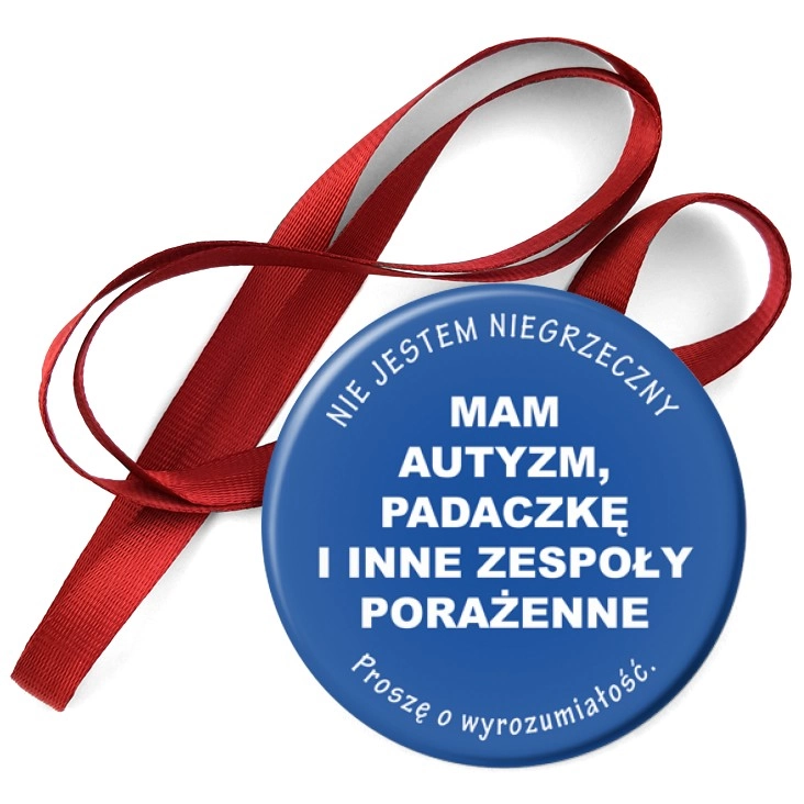 przypinka medal Mam autyzm i padaczkę