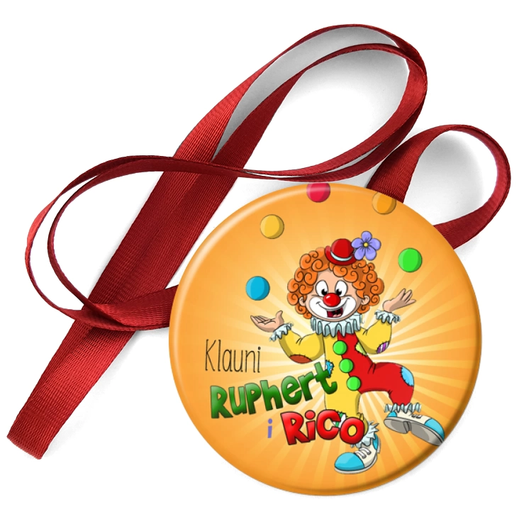 przypinka medal Ruphert i Rico Klauni