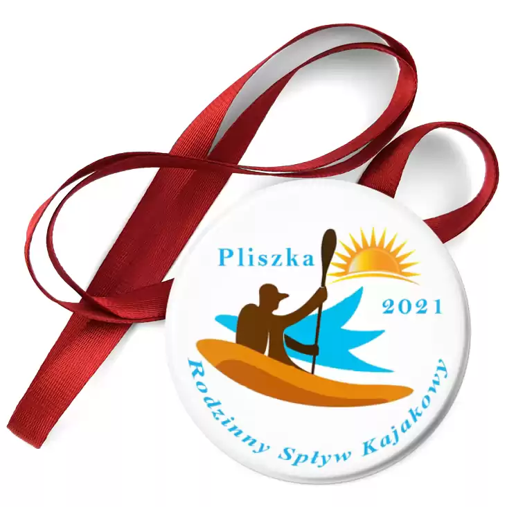 przypinka medal Rodzinny spływ kajakowy Pliszka 2021