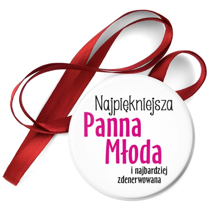 przypinka medal Najpiękniejsza Panna Młoda