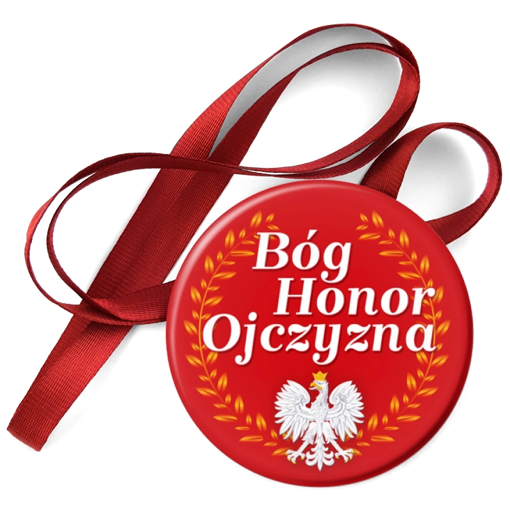 przypinka medal Bóg Honor Ojczyzna