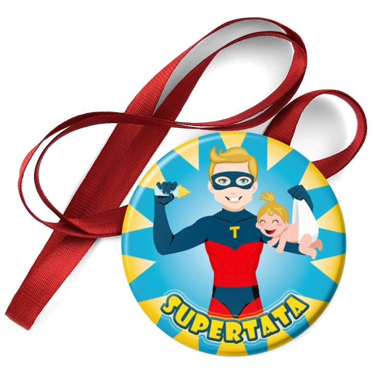przypinka medal Supertata z niemowlakiem