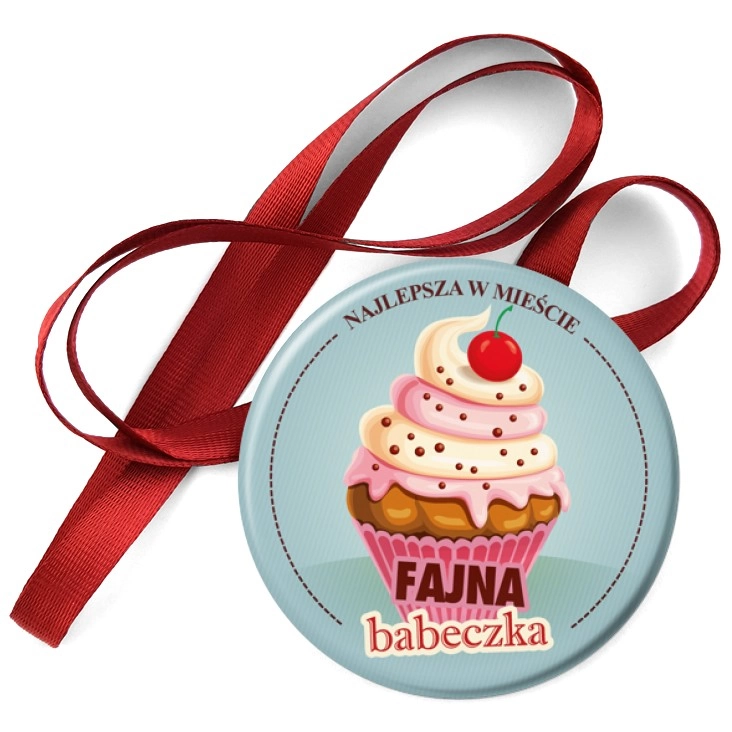 przypinka medal Fajna babeczka