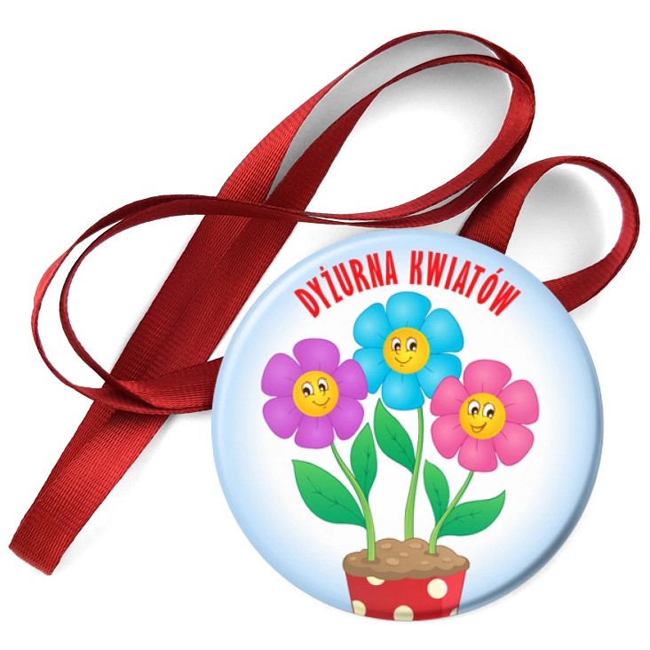 przypinka medal Dyżurna Kwiatów z doniczką