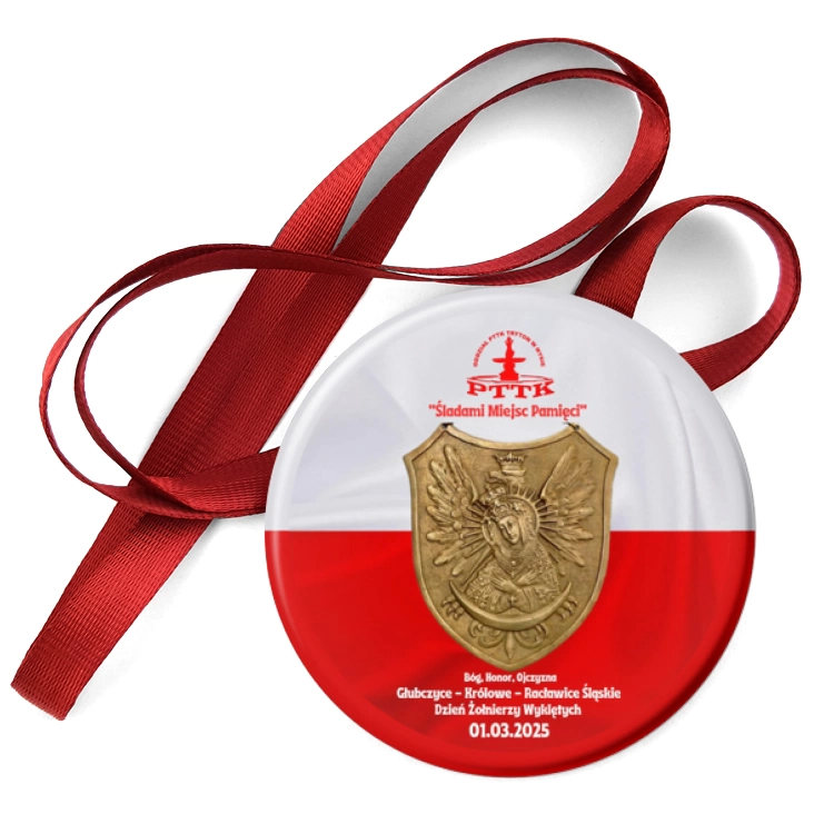 przypinka medal PTTK Nysa Śladami Miejsc Pamięci