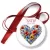 Przypinka medal Serce kwiaty polskie