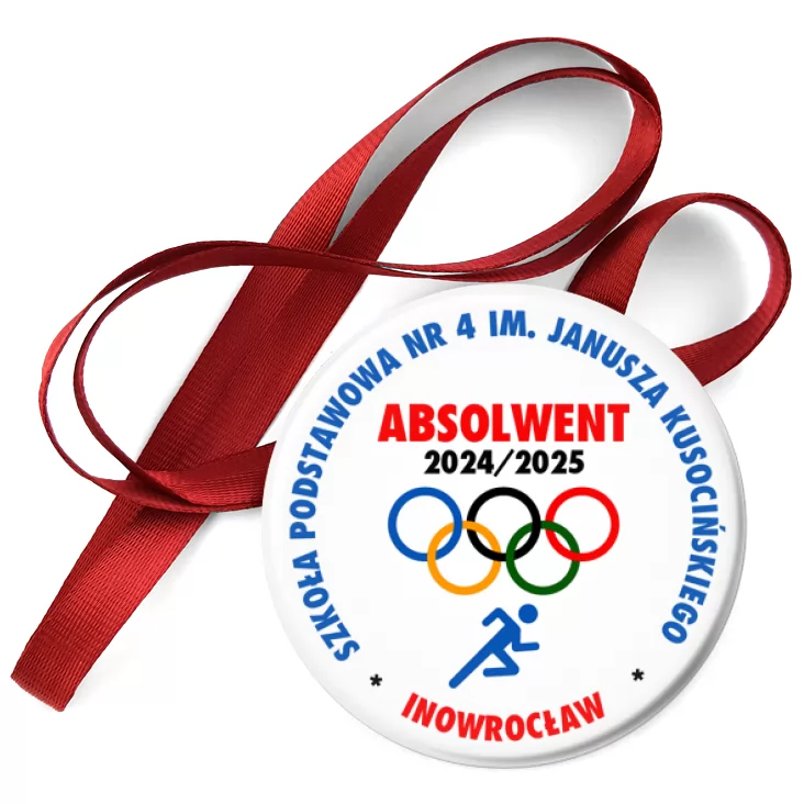 przypinka medal SP 4 Inowrocław Absolwent