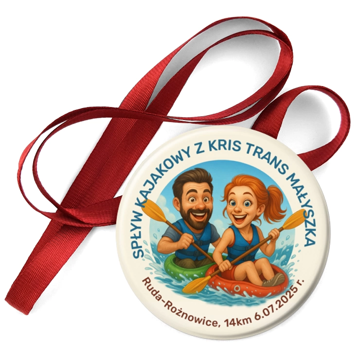 przypinka medal Spływ kajakowy z Kris Trans Małyszka Ruda 2025