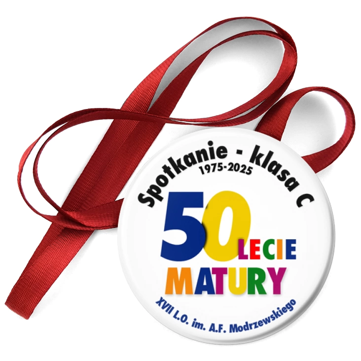 przypinka medal Spotkanie po 50 latach - klasa C