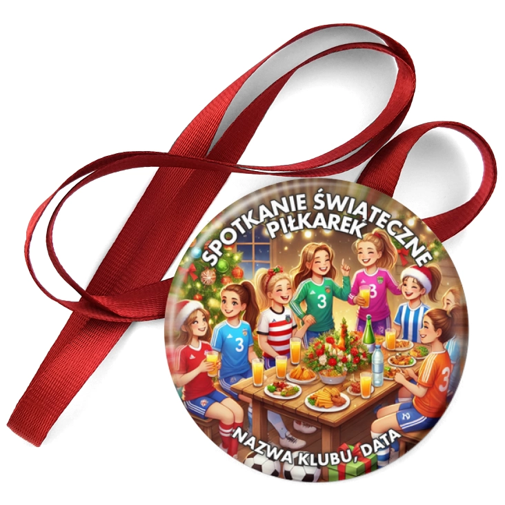 przypinka medal Spotkanie świąteczne piłkarek