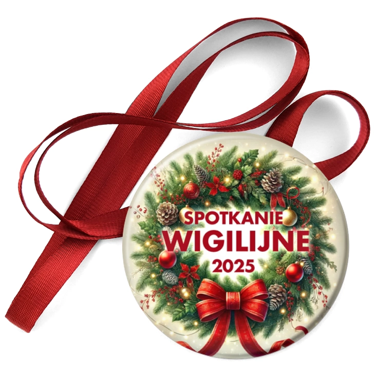 przypinka medal Spotkanie wigilijne wieniec