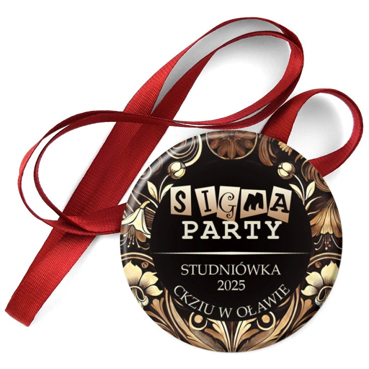 przypinka medal Studniówka CKZiU w Oławie Sigma Party