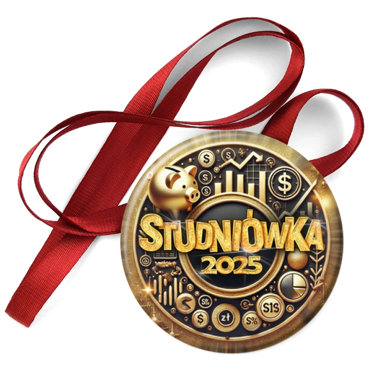 przypinka medal Studniówka profil ekonomiczny