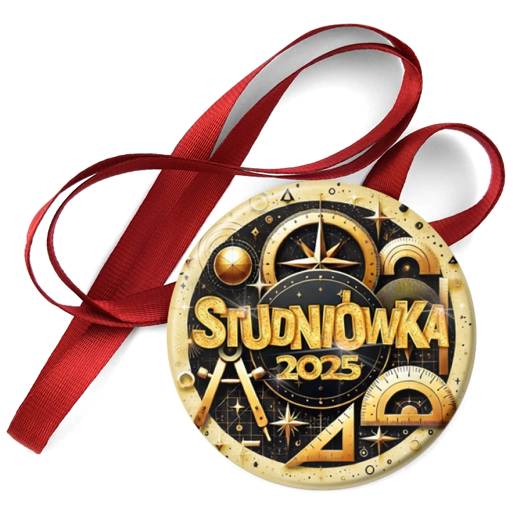 przypinka medal Studniówka profil geograficzno-matematyczny