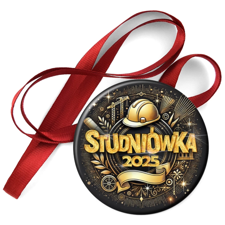 przypinka medal Studniówka technik budownictwa