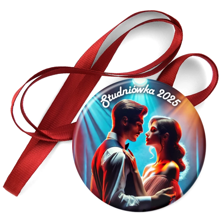 przypinka medal Studniówka w teatralnym świetle