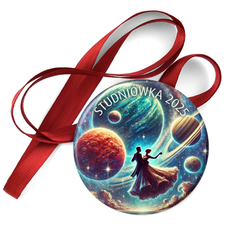 przypinka medal Studniówka wśród planet