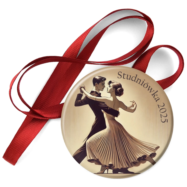 przypinka medal Studniówka zakochana para