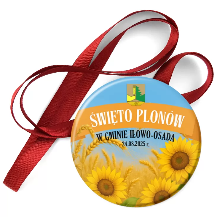 przypinka medal Święto Plonów w gminie Iłowo-Osada