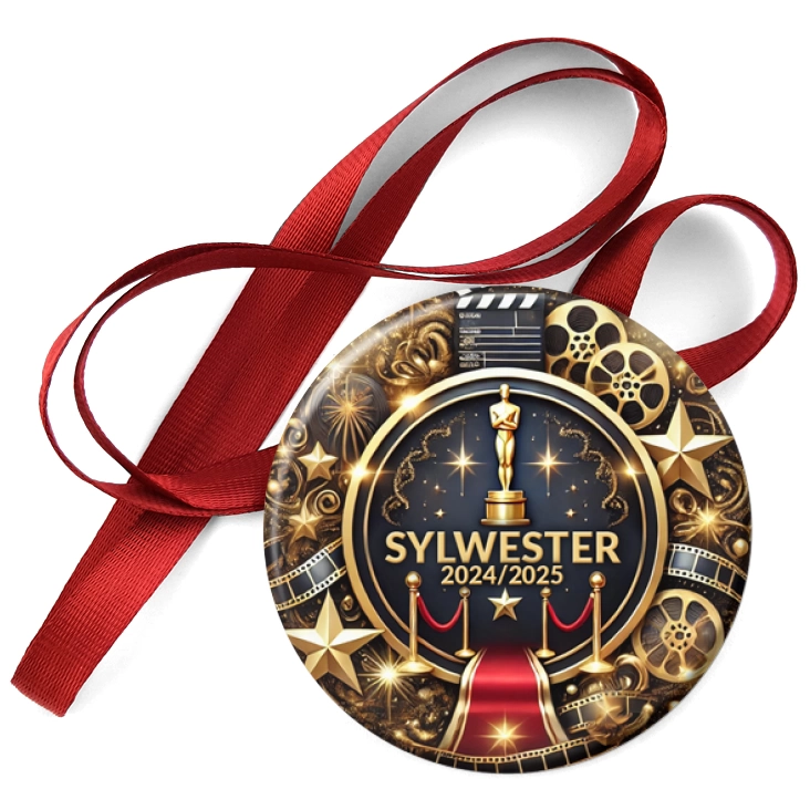 przypinka medal Sylwester w stylu Hollywood