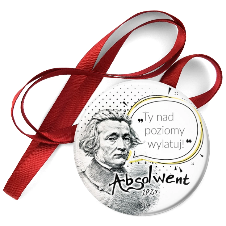 przypinka medal Szkoła im. Adama Mickiewicza Absolwent