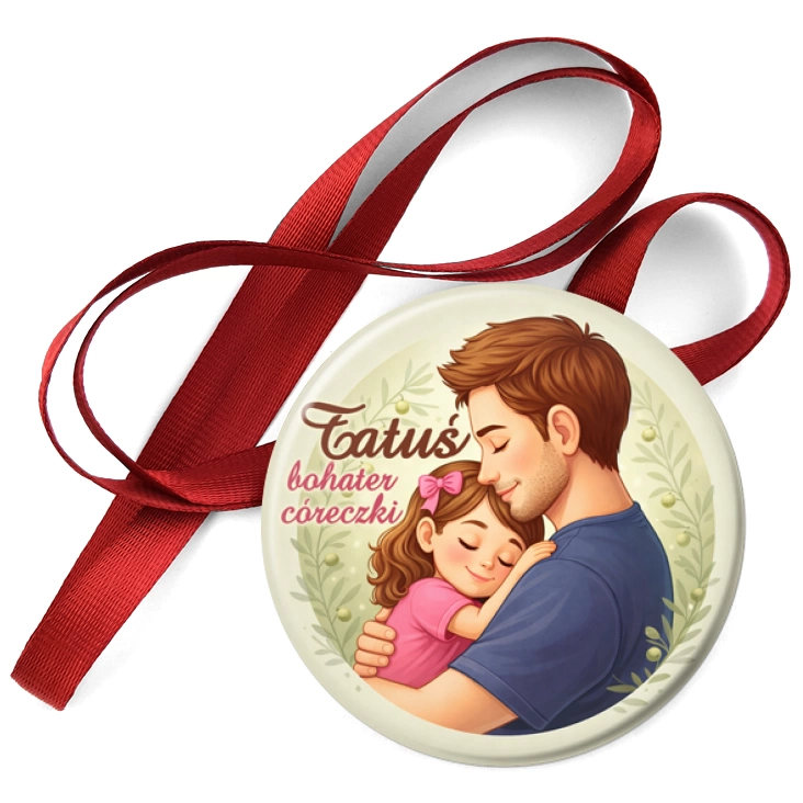 przypinka medal Tatuś bohater córeczki