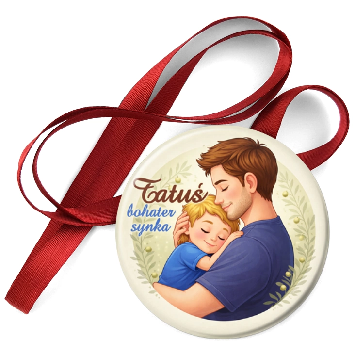 przypinka medal Tatuś bohater synka
