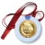 Przypinka medal Uczeń na medal na niebieskim tle