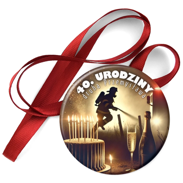 przypinka medal Urodziny strażaka