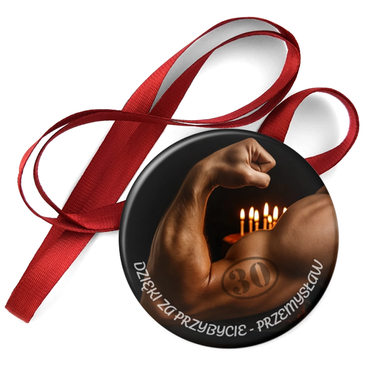 przypinka medal Urodziny z bicepsem