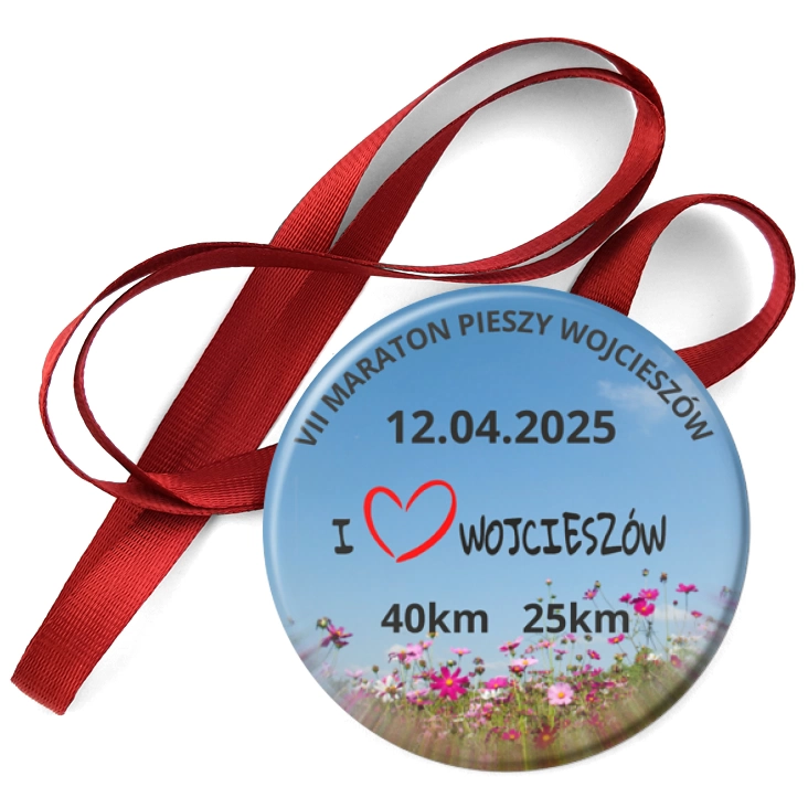 przypinka medal VII Maraton Pieszy Wojcieszów
