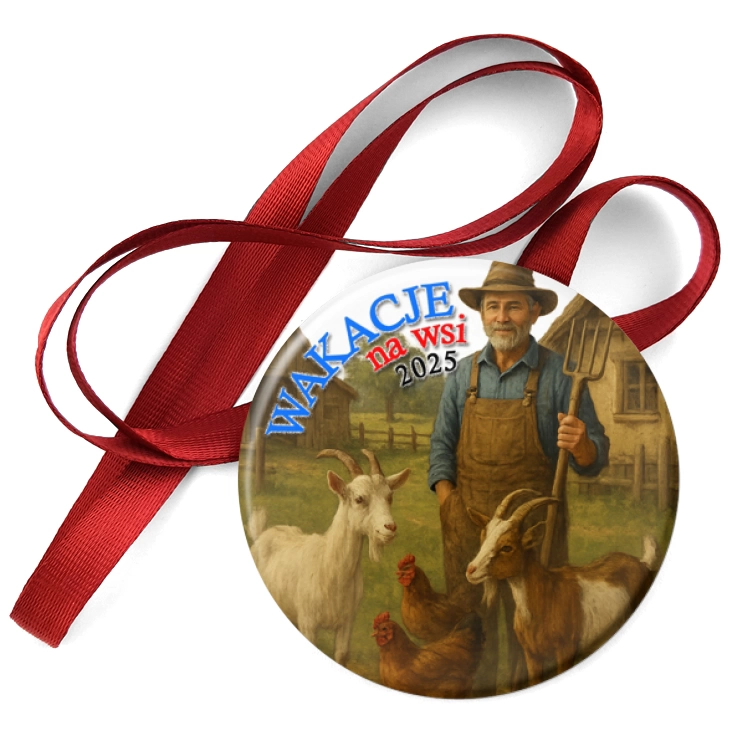przypinka medal Wakacje na wsi