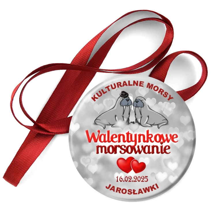 przypinka medal Walentynkowe morsowanie Kulturalne Morsy
