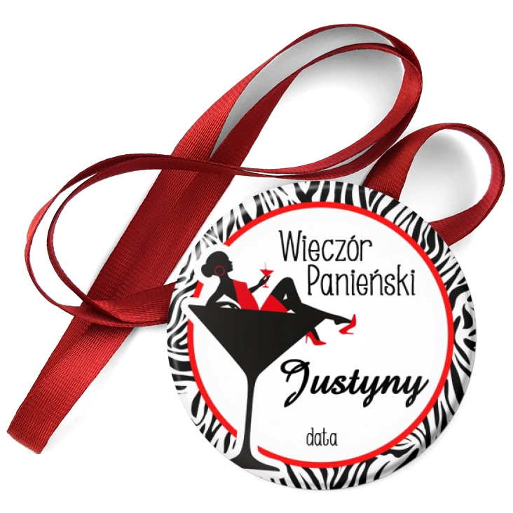 przypinka medal Wieczór panieński w kielichu