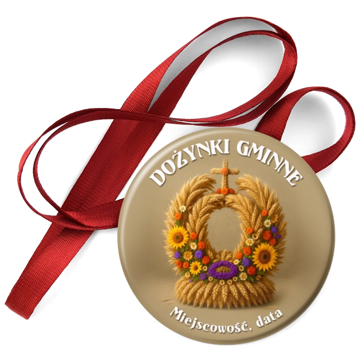przypinka medal Wieniec dożynkowy Dożynki gminne