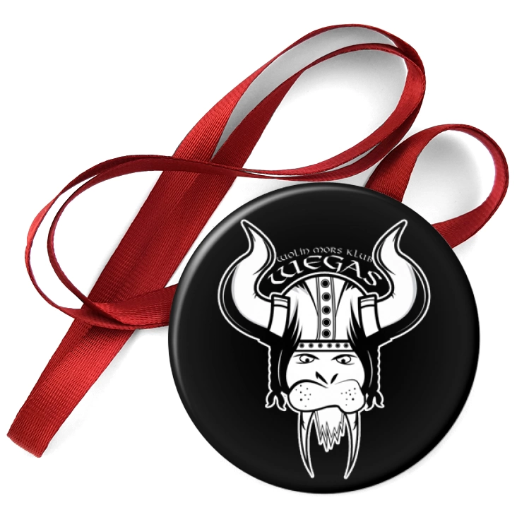 przypinka medal Wiking czarny