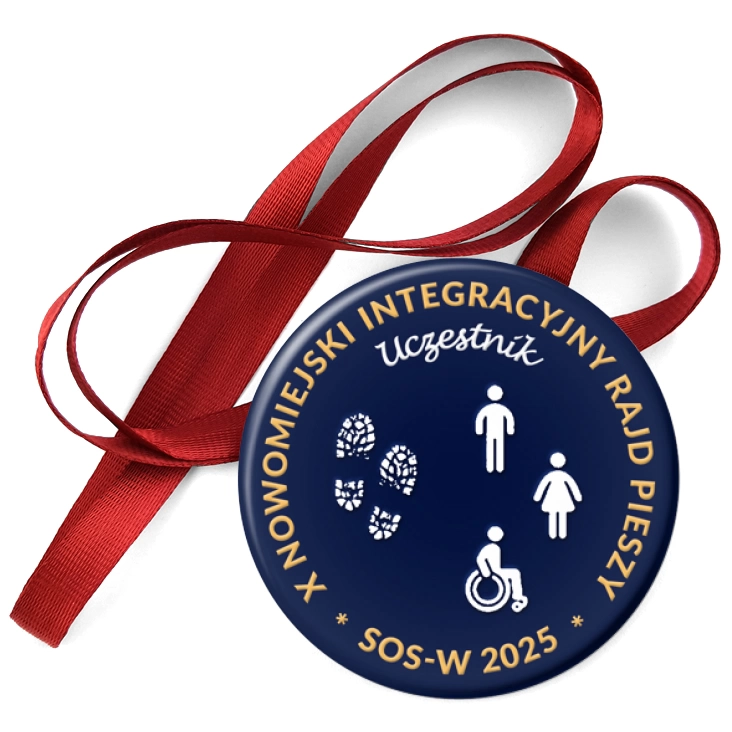 przypinka medal X Nowomiejski pieszy rajd integracyjny