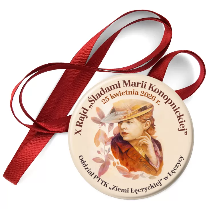 przypinka medal X Rajd Śladami Marii Konopnickiej