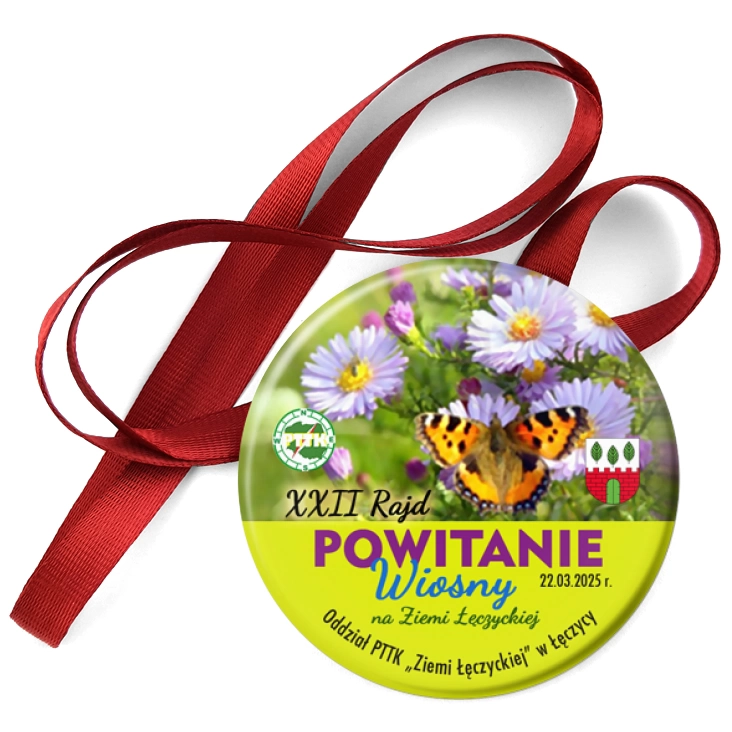 przypinka medal XXII Rajd Powitanie Wiosny na Ziemi Łęczyckiej