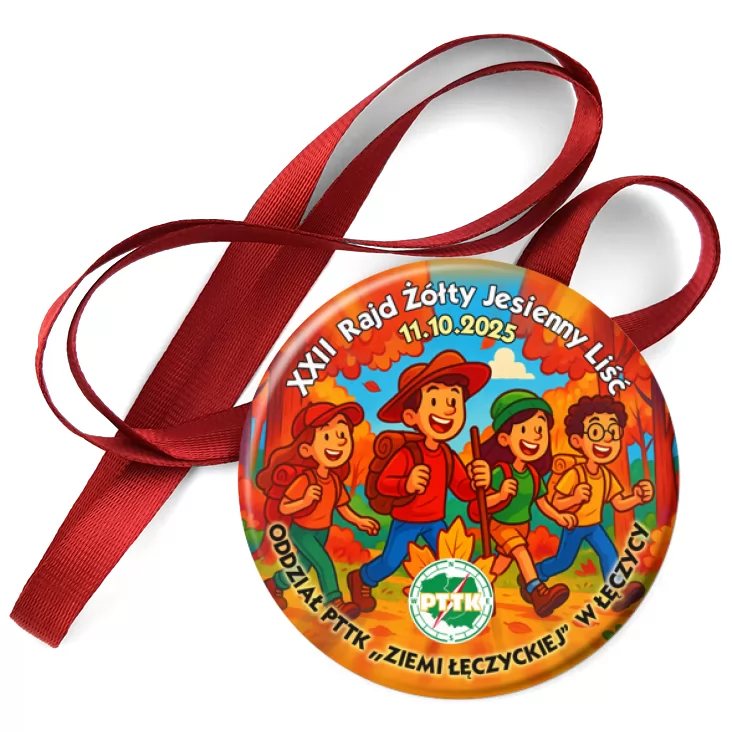 przypinka medal XXII Rajd Żółty Jesienny Liść
