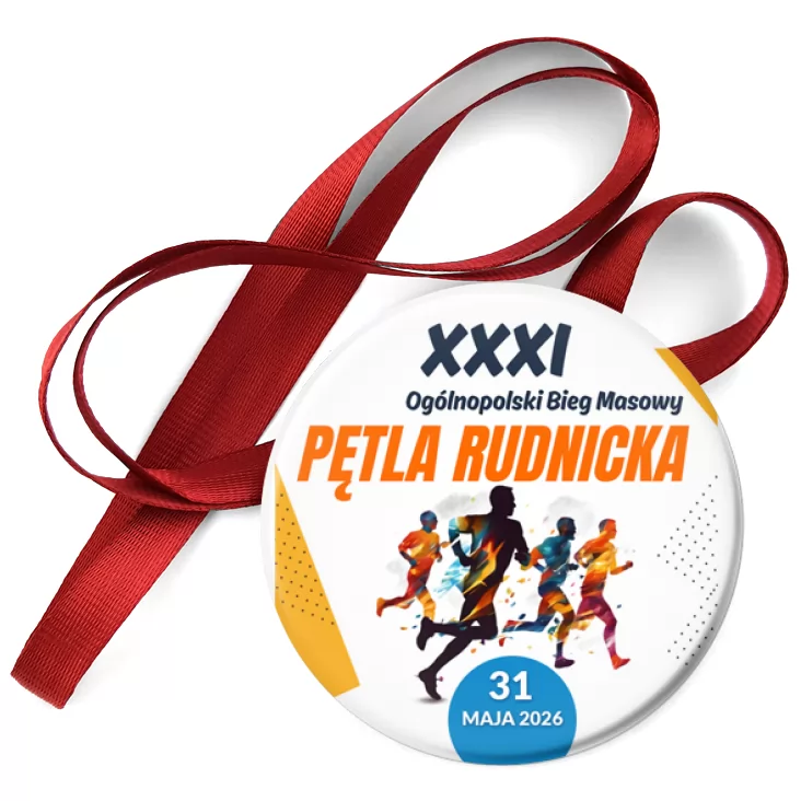 przypinka medal XXXI Bieg Pętla Rudnicka