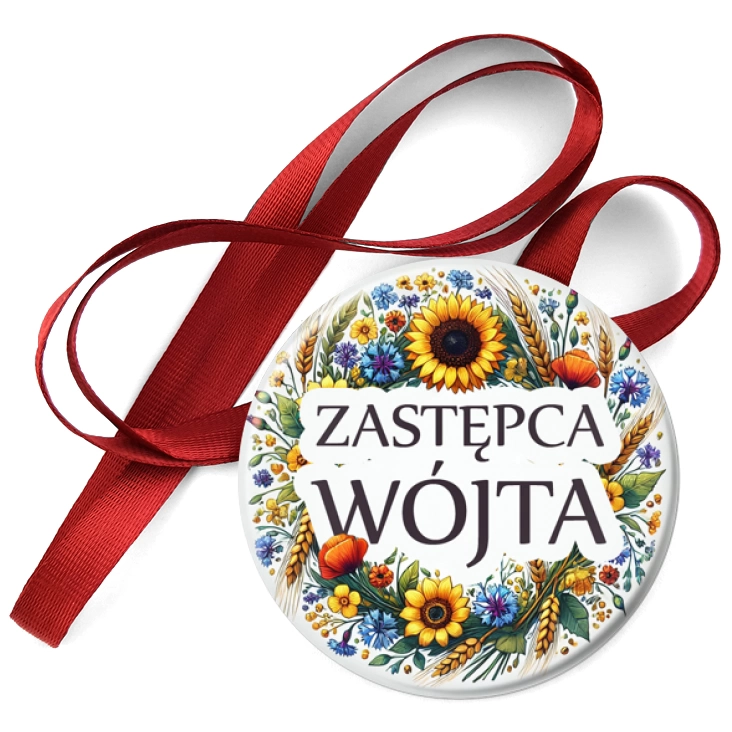 przypinka medal Zastępca wójta polskie kwiaty polne
