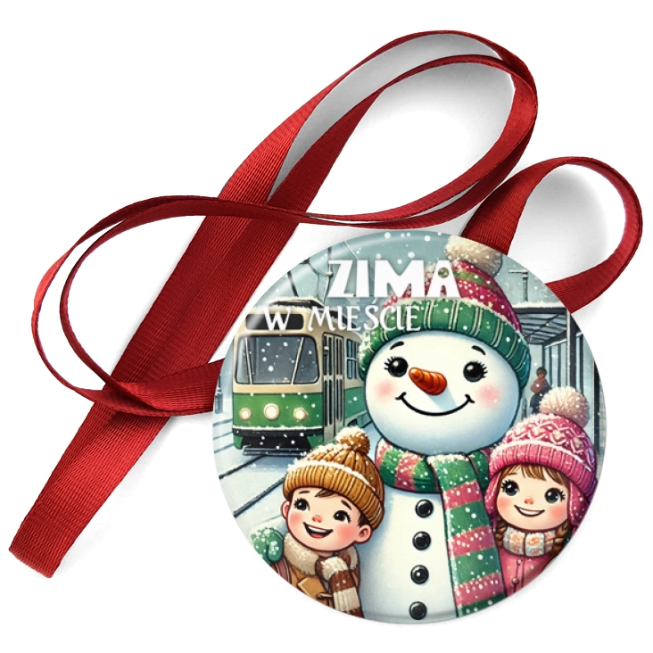 przypinka medal Zima w mieście
